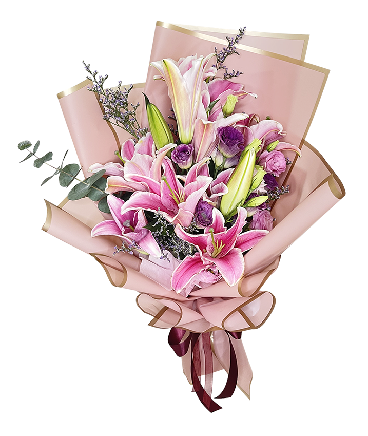 Pink Stargazer Lily Bouquet