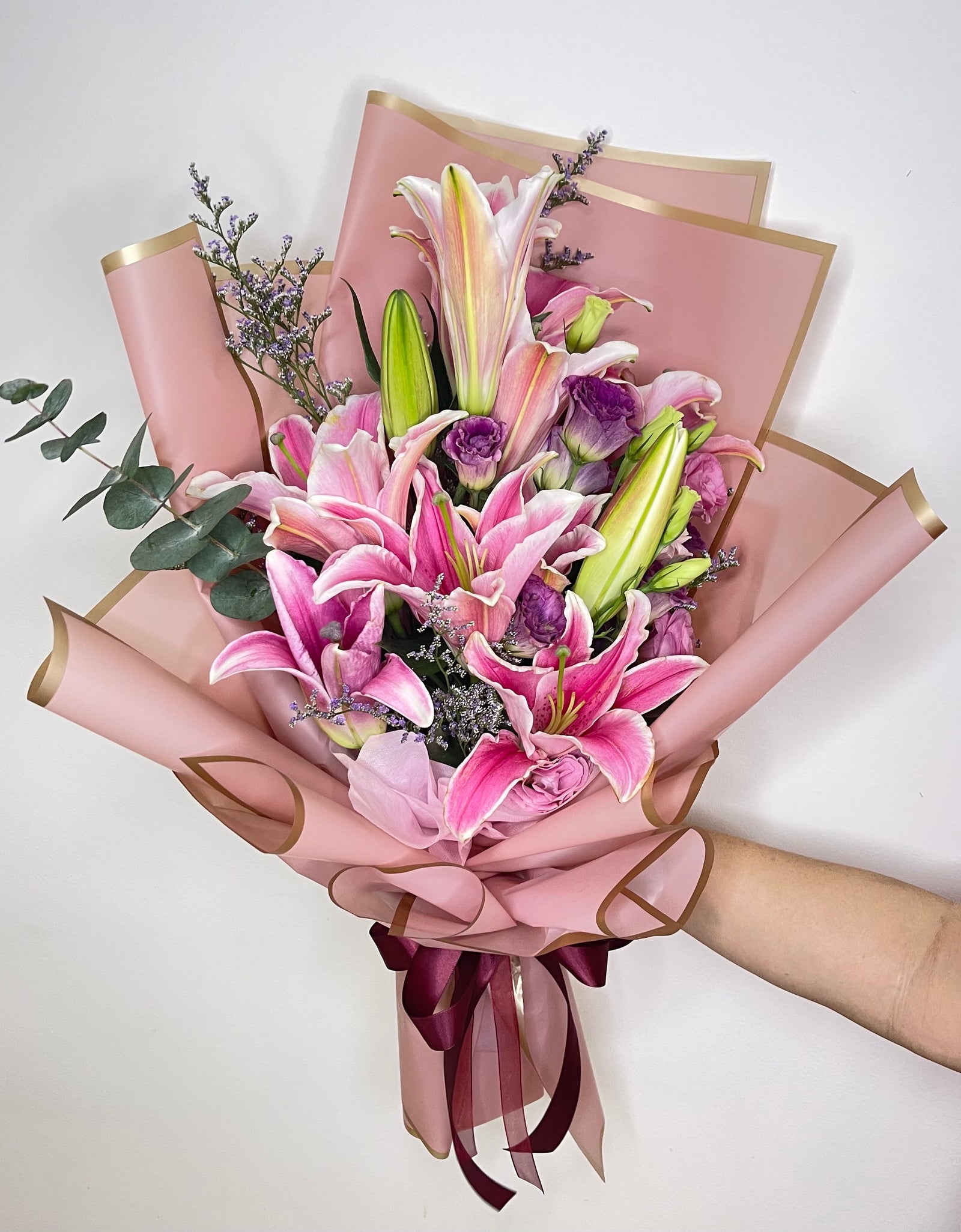 Pink Stargazer Lily Bouquet