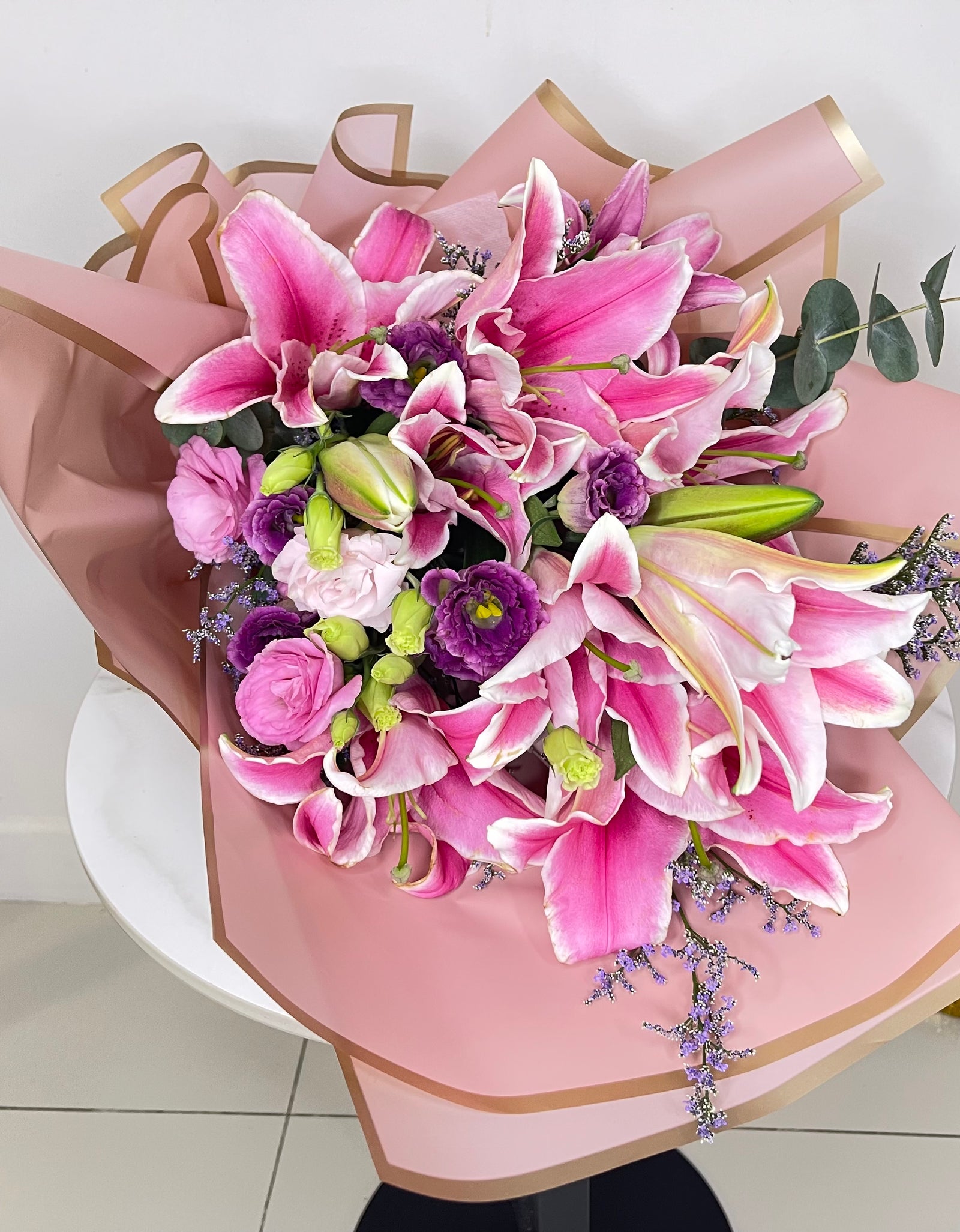 Pink Stargazer Lily Bouquet