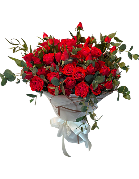 99 Miniature Red Roses I Love Forever Contemporary Style