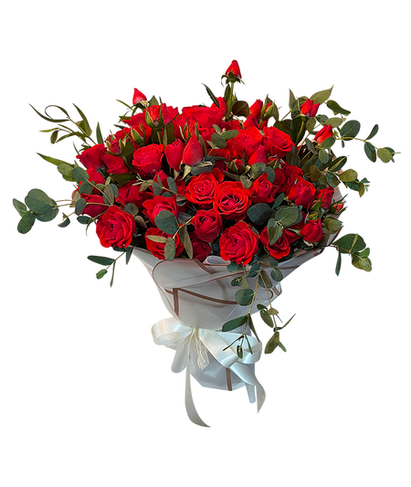99 Miniature Red Roses I Love Forever Contemporary Style