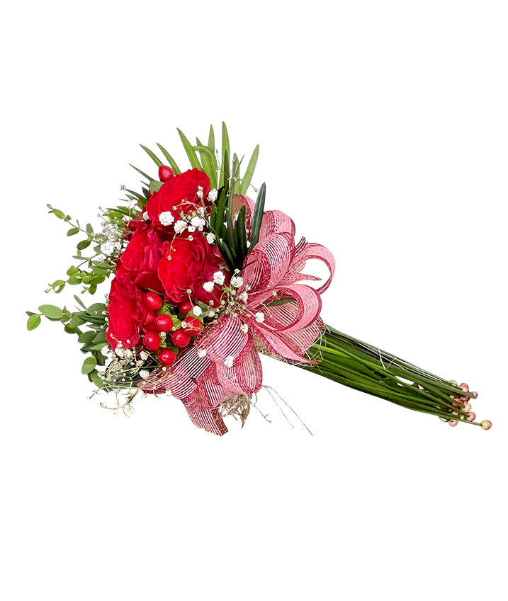 Bridal Hand Bouquet Red Rose ( Solemnization/ ROM/ Wedding )