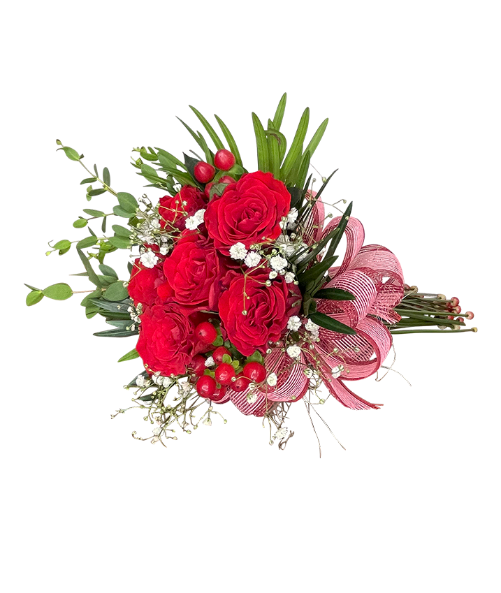 Bridal Hand Bouquet  Red Rose ( Solemnization/ ROM/ Wedding )