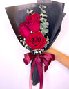 I Love You I 3 Red Rose Bouquet I Black Wrapper