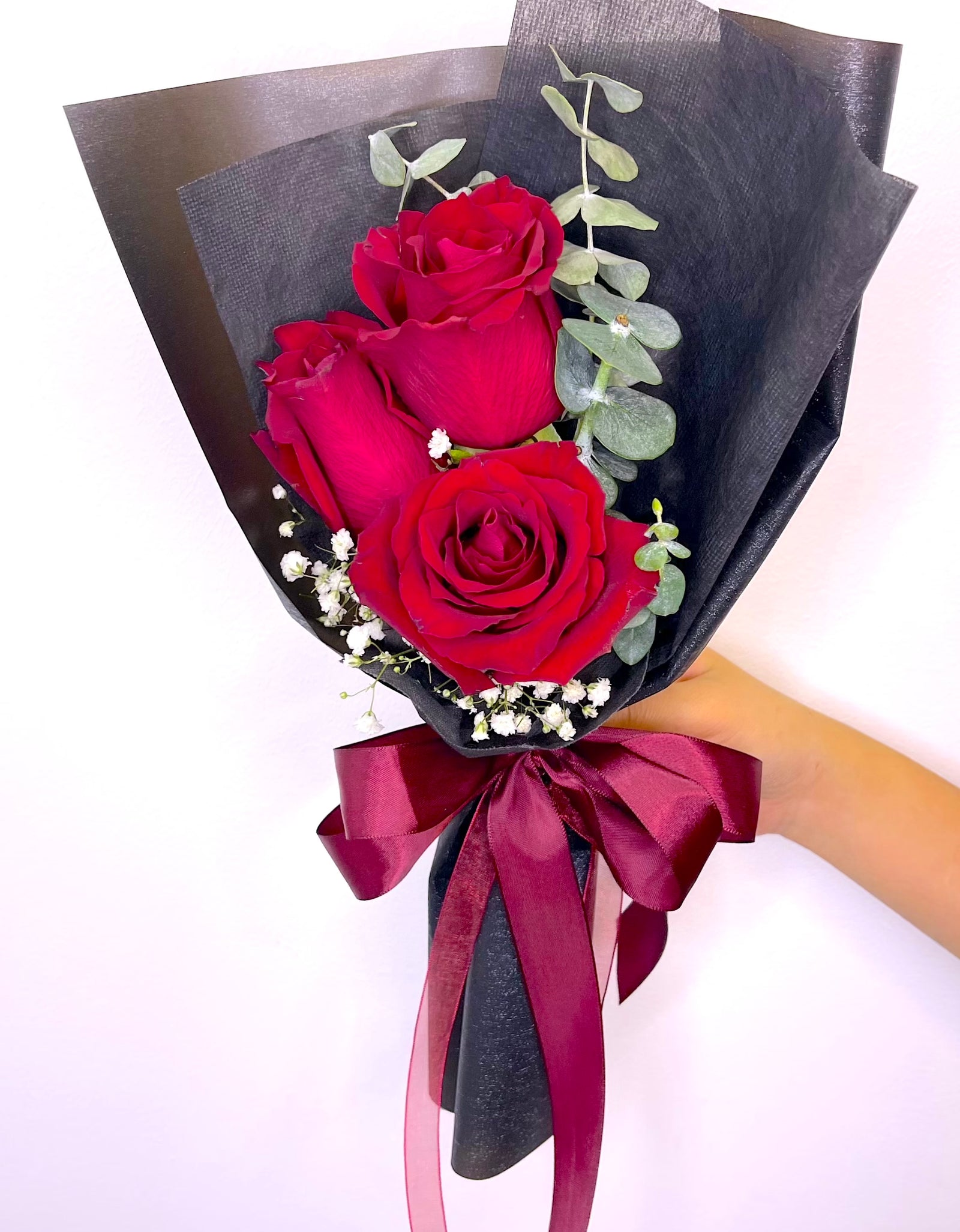 I Love You I 3 Gorgeous Red Rose Bouquet