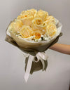 Elegant Light Champagne Rose Bouquet