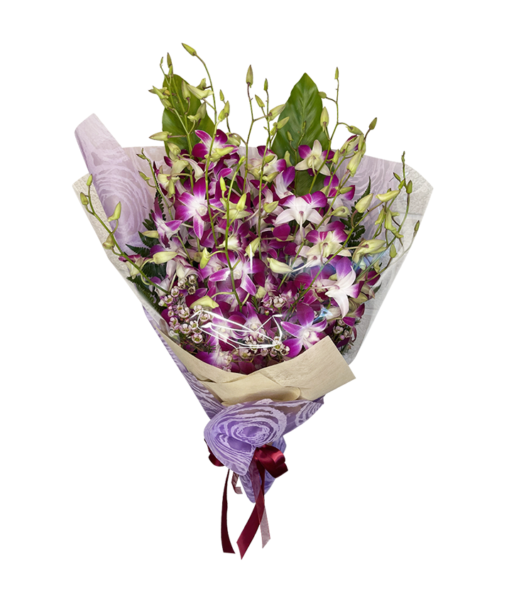 Exotic Deluxe Purple Mokara ( Purple Orchid Bouquet )