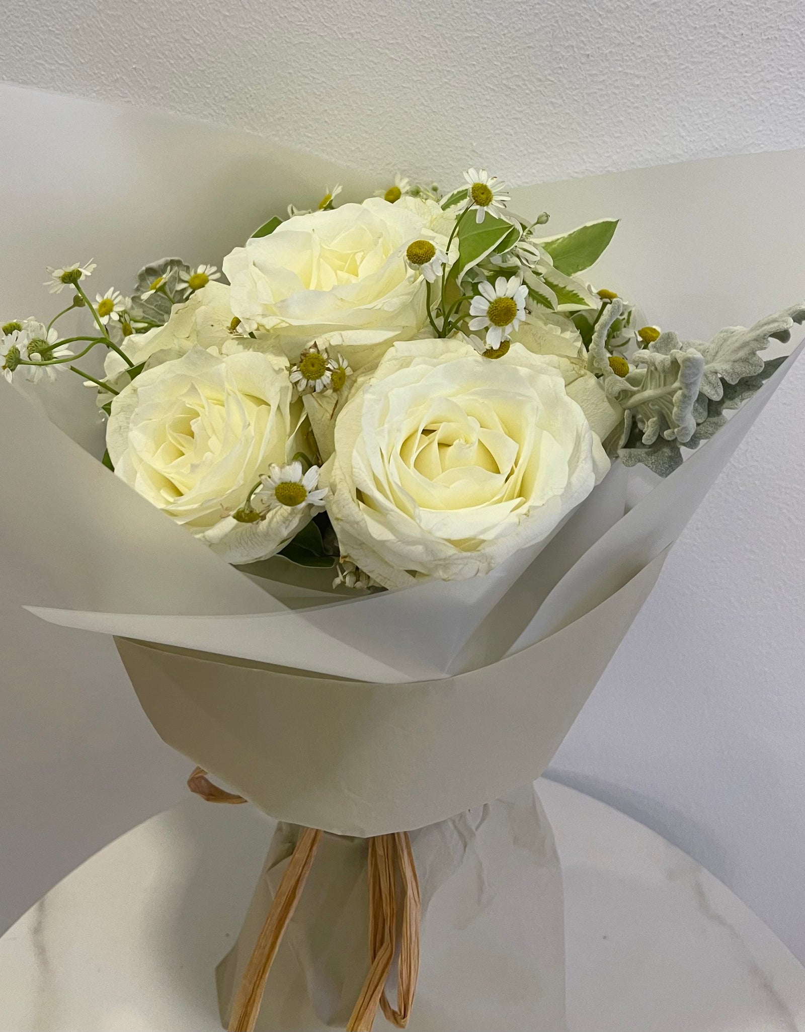 Dainty White Rose Bouquet