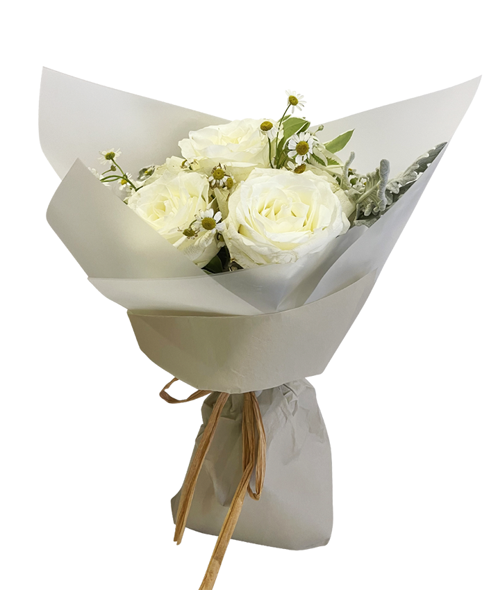 Dainty White Rose Bouquet