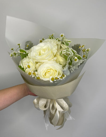 Dainty White Rose Bouquet