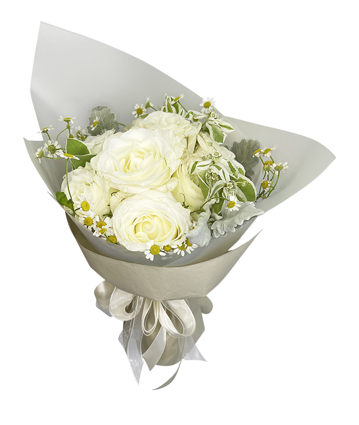 Dainty White Rose Bouquet