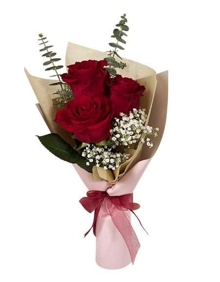 I Love You I 3 Passion Red Rose Bouquet