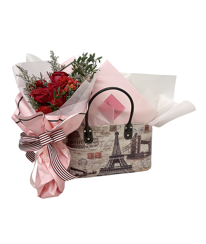 Red Rose Carnation Bouquet