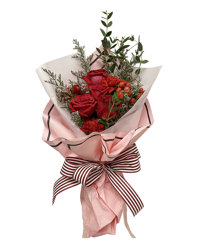 Red Rose Carnation Bouquet