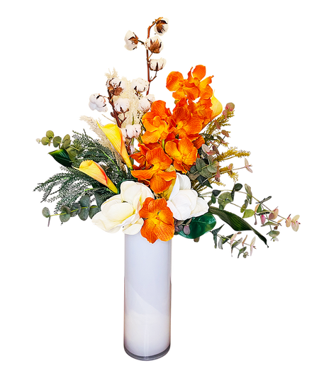 Orange Vanda  Botanica (Artificial Flowers)