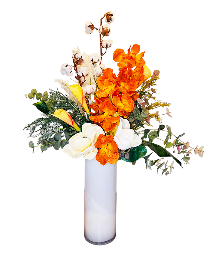 Orange Vanda  Botanica (Artificial Flowers)