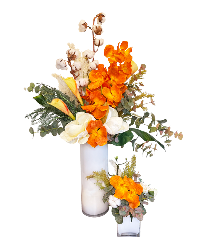 Orange Vanda  Botanica (Artificial Flowers)