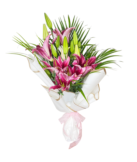 Deep Purple Lily Bouquet