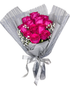 Luxurious Fuchsia Pink Rose Bouquet