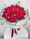 99 Miniature Red Roses I Love Forever ( Half Dome Style)