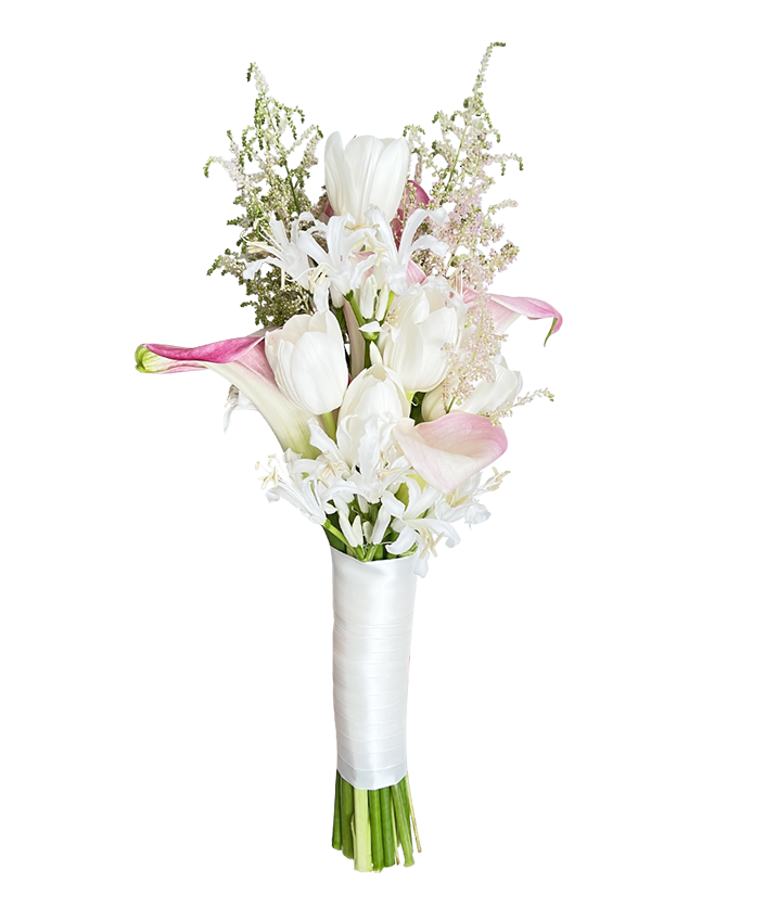 Elegant Calla Lilies and Tulip Bridal Bouquet  (ROM/Wedding Bouquet)