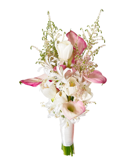 Elegant Calla Lilies and Tulip Bridal Bouquet  (ROM/Wedding Bouquet)