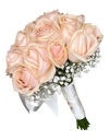 Bridal Hand Bouquet Rouge Champagne Rose ( Solemnization/ ROM/ Wedding )