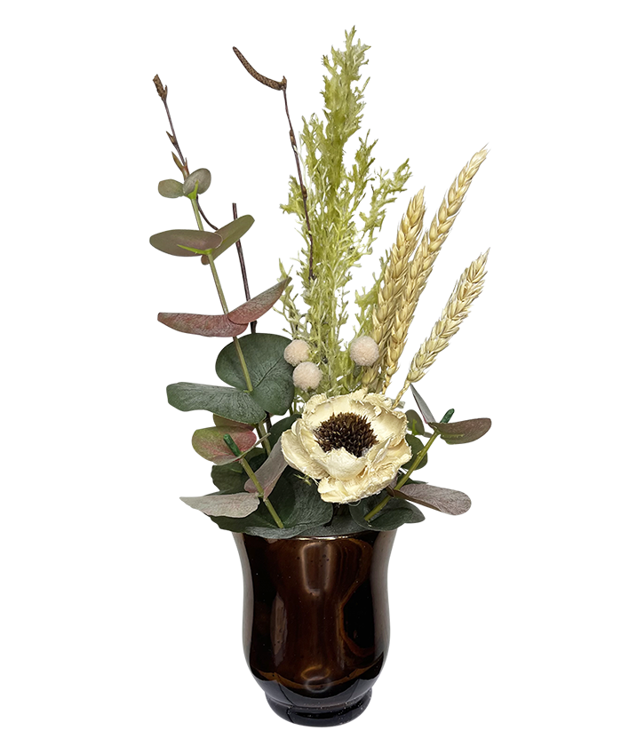Golden Rustic Splendour Glass Vase