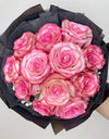 Two Tone Pink Rose  I Medium Bouquet