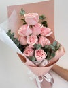 Ethereal Sweet Pink Tall Rose Bouquet