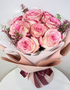 Sweet 2Tone Pink Rose with Sweet William