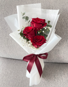 I Love You I 3 Red Rose Bouquet I White Wrap