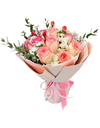 Two -Tone Blush Pink Rose Bouquet