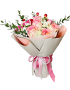 Two -Tone Blush Pink Rose Bouquet