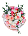 Two -Tone Blush Pink Rose Bouquet