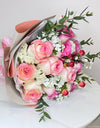 Two -Tone Blush Pink Rose Bouquet