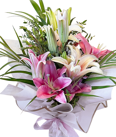2Tone Stargazer Pink Lily Bouquet