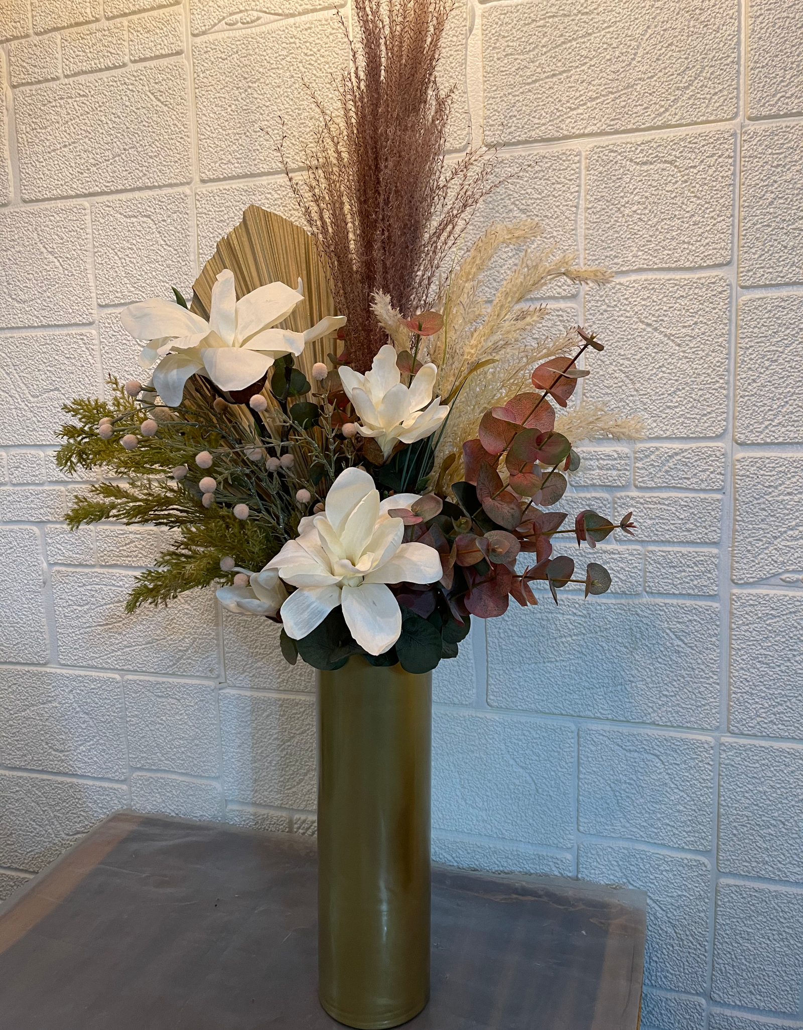 Golden Rustic Splendour Tall Concierge Display I Terra Cotta Gold