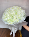 99 white roses bouquet - love forever
