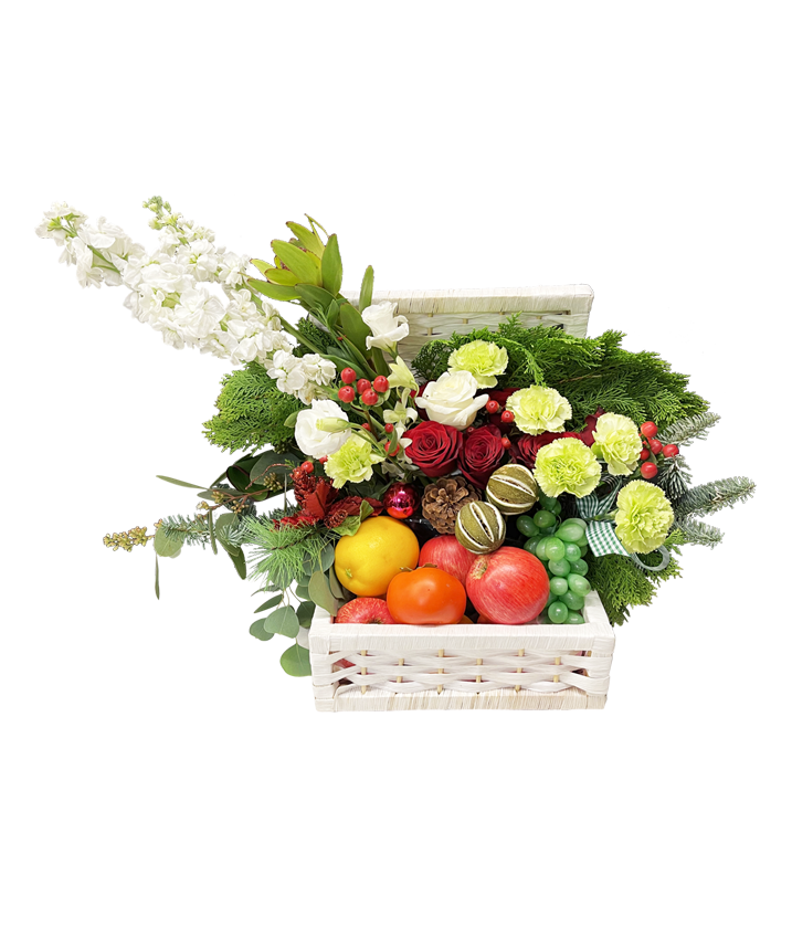 XMas-Minimalist Christmas Fruit Basket