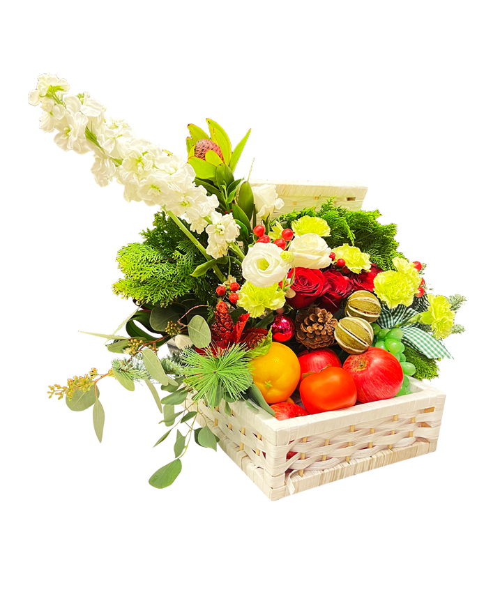 XMas-Minimalist Christmas Fruit Basket