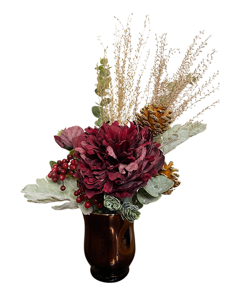 Red Rustic Splendour Mini Bronze Glass Vase