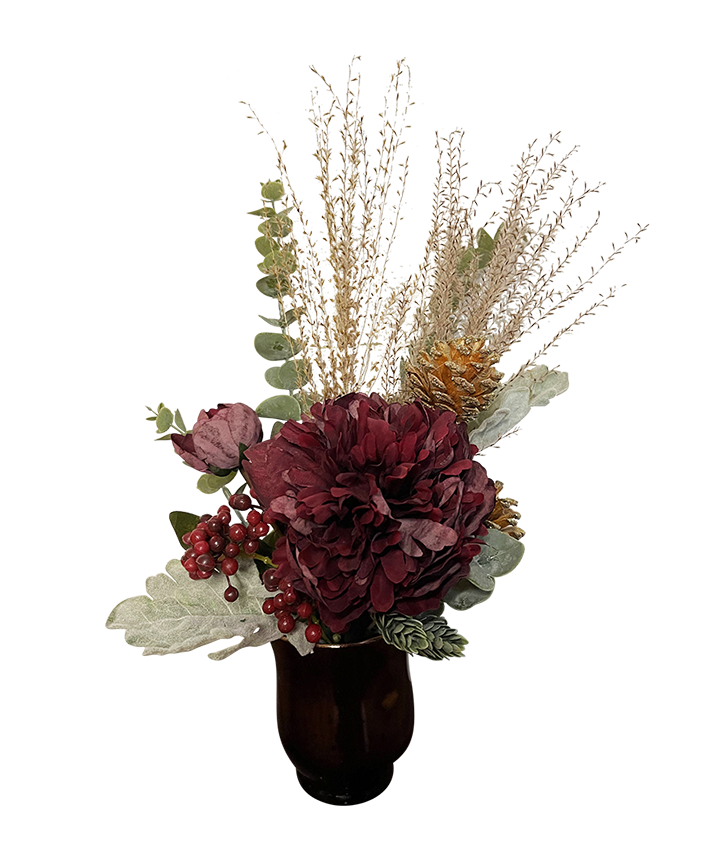 Red Rustic Splendour Mini Bronze Glass Vase