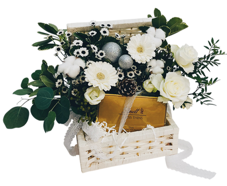 Festive Winter Blossoms Basket