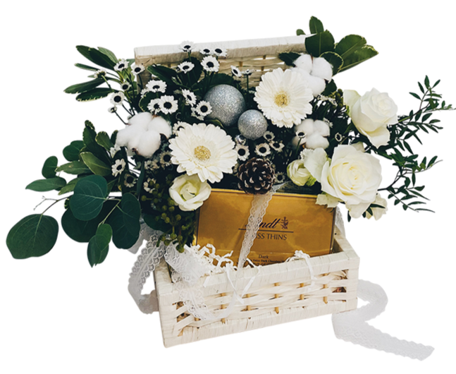 Festive Winter Blossoms Basket