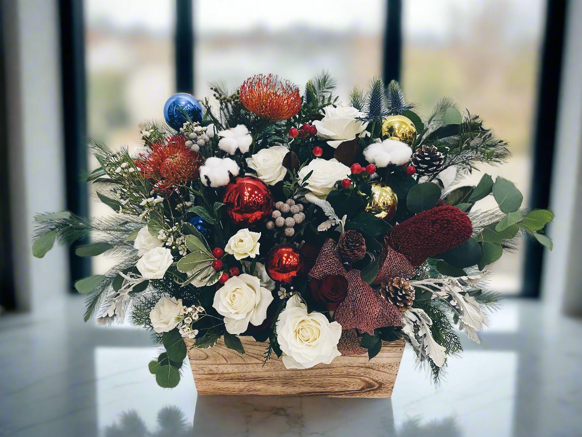 Holiday Blooms in Crate
