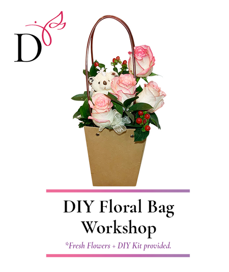 DIY Workshop I 2 Tone Roses in Flower Bag w Mini Bear