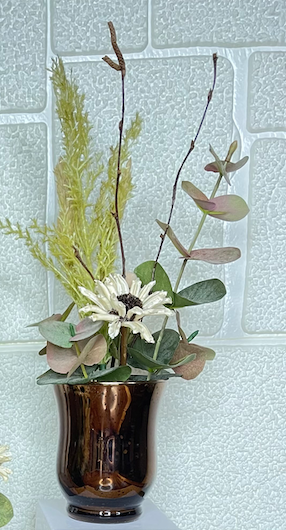 Golden Rustic Splendour Glass Vase