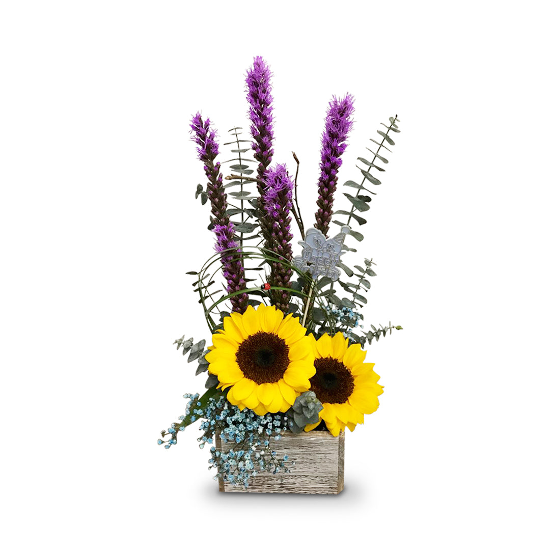 Sun-Kissed Floral Crate