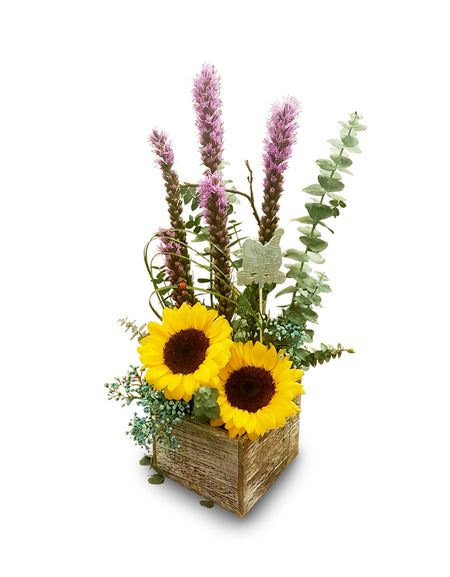 Sun-Kissed Floral Crate